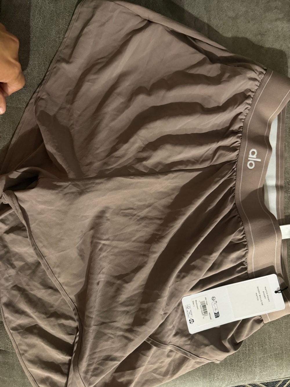 ALO Yoga Women's Athletic Shorts in Taupe